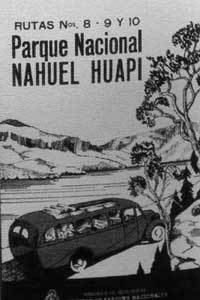 Publicité 1938 sur le Parque Nacional Nahuel Huapi